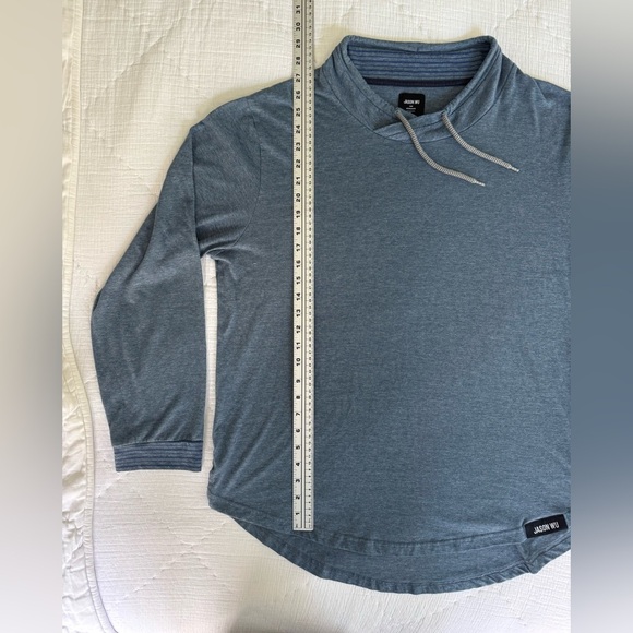 Jason Wu for EVA Air XL Hoodie Blue Lightweight Long Sleeve Pullover - Picture 8 of 8